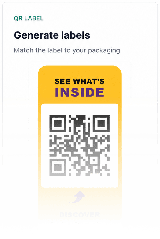 Dashboard: QR label generation
